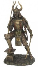 Samurai in Full Armour Bronze Figurine