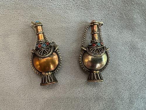 Two ornate vintage snuff - two,