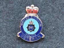 EXCLUSIVE  LAPEL BADGE  VETERAN  POLICE OFFICER U.K.