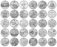 CHEAPEST UK London Olympic 2012 Rare 50p Sports Coin Circulated Fifty Pence