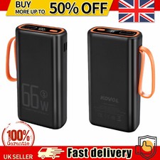 66W Fast Charge Power Bank Quick Charger Battery Pack Portable for Mobile Phone