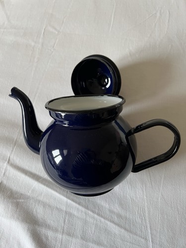 Enamel teapot vintage design - teapot.,