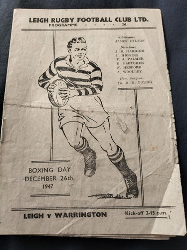 Vintage rugby league programme - vintage,