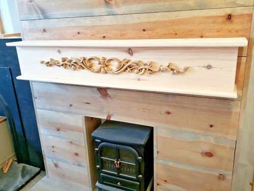 Real pine chunky mantle shelf - pine,