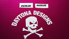 NSR SMALL BESPOKE CUSTOM BLACK FAIRING DECALS GRAPHICS STICKERS