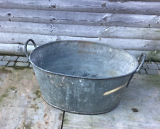 GOVERNMENT/MILITARY ISSUE GALVANISED TIN BATH TUB PLANTER DATED 1952 WITH ARROW
