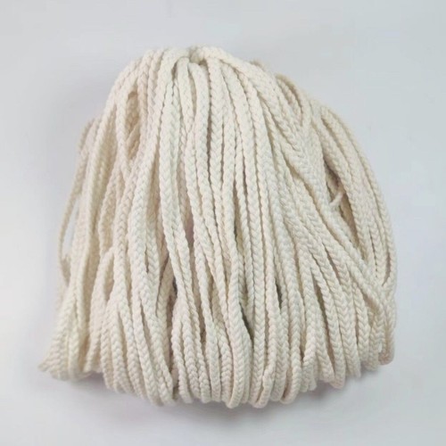 Natural cotton braided cord - natural,