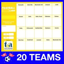 Football Cards Fundraising Football Scratch Charity Cards 20 Teams Bus Stops 10