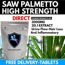Saw Palmetto Tablets 180 Strong 3000mg Extract Prostate Health Urinary Tract