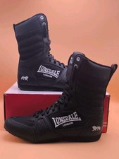 Lonsdale Contender Boxing Boots Shoes Boys Womens Black Size UK 4 EU 36.5 NEW 