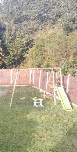 Kids wooden garden swing and - wooden,