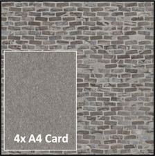 Model Railway Paper Sheets Buildings & Scenery many designs 0 00 O Oo 4xA4 Card