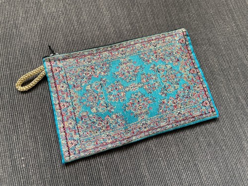 Blue colour kilim coin - blue, purse