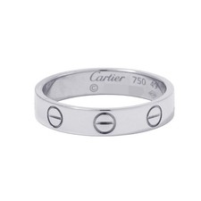 CARTIER Love Ring Size Small/49/#9 18K White Gold