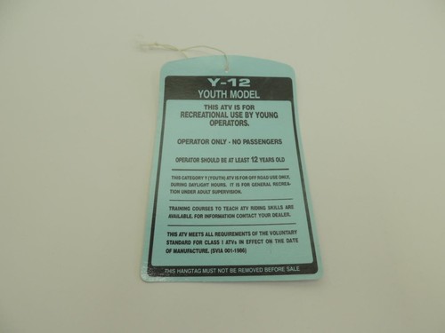 Nos 1980 youth hang tag - nos,