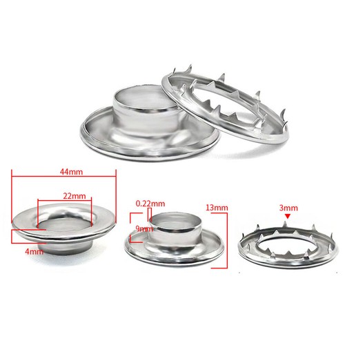 Stainless steel eyelets with - stainless,