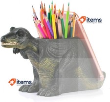 COOLBROS Pen Pencil Holder with Phone Stand, Resin elephant Shaped Pen Stand