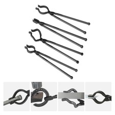 Uimoso Blacksmith Tongs 18” 4 PCS V-Bit Bolt Wolf Jaw Z V-Bit Gripping Tongs
