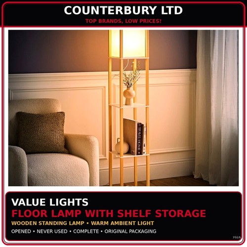 Standard floor lamp with shelf - standard,
