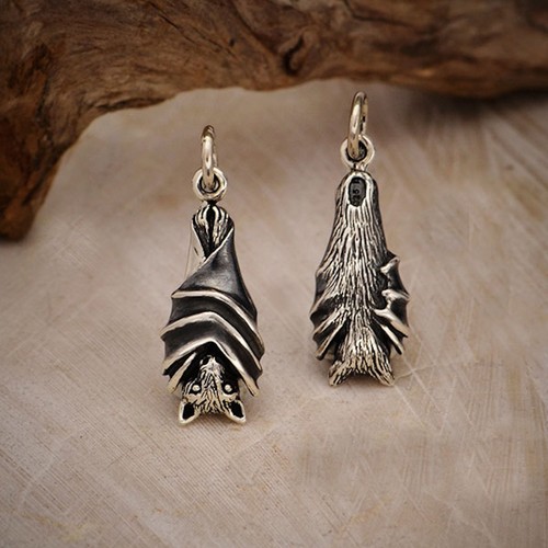 Hanging bat pendant necklace - hanging,