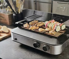 Barbecue elettrico per interni ed esterni 350° Senza Fumo Timer 1600W Kebab BBQ