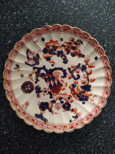 Victorian imari style plate - victorian,