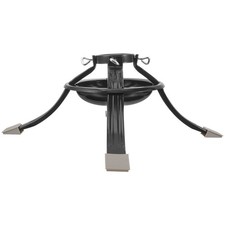  Christmas Tree Holder Base: Heavy Duty Wrought Iron Stand - Adjustable Round