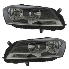 Headlights VW Passat B7 2010-2015 Black Inner Headlamps Drivers & Passenger Side