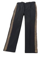 zara basic trousers With Leopard Print