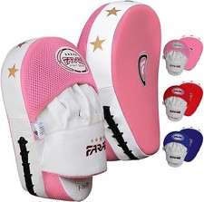Farabi Focus Pads Boxing Pair Pink Hook Jab Mitts Training Muay Thai Kick Boxing