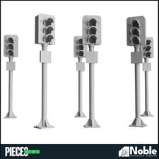 3 Aspect Signal - TT Gauge 1:120 (Pack of 6) | Model Railway Scenery