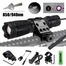 850nm/940nm IR LED Infrared Night Vision Light Torch Rile Scope Mount 20mm Rail