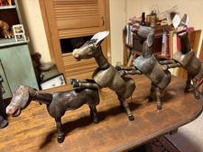 SCHOENHUT FULL SIZE CIRCUS TOY WOODEN DONKEY PARTY OF FOUR !