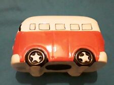CERAMIC VW CAMPER VAN MONEY BOX WITH ORIGINAL STOPPER