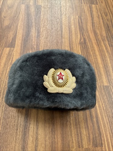 Authentic grey russian ushanka - grey,