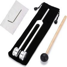 128Hz Tuning Fork+Hammer Kit Musical Instrument Vibration Sound Therapy Healing