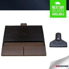 Plain Roof Tile Vent, Ventilation For Clay/Concrete Tiles BROWN Adaptor Included