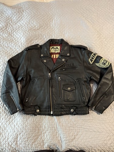 Avirex leather biker - leather, jacket