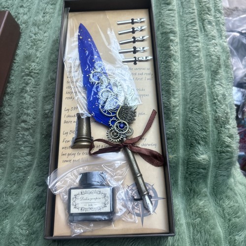 Feather quill gift set and - quill,