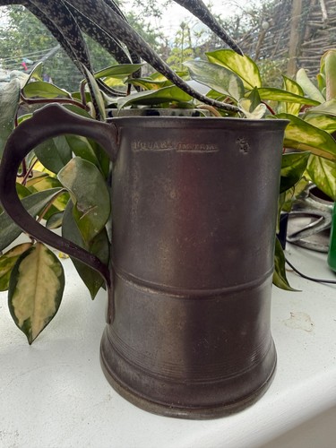 Vintage puter tankard - tankard, 1
