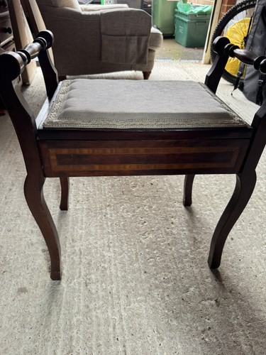 Refurbished piano stool with - refurbished,
