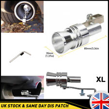 1x XL Aluminum Car Turbo Sound Simulator Whistle Roar Loud Exhaust Pipe Booster
