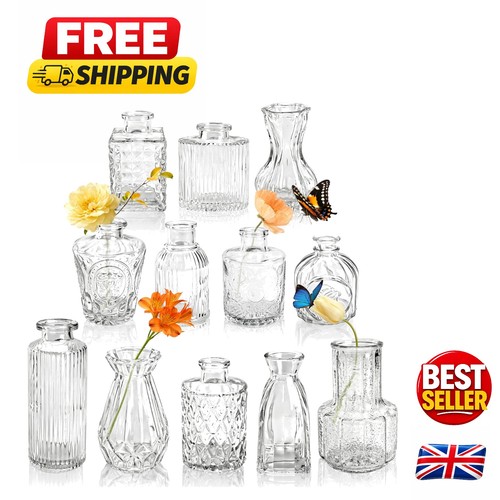 Sturdy pack glass bud vases - sturdy,