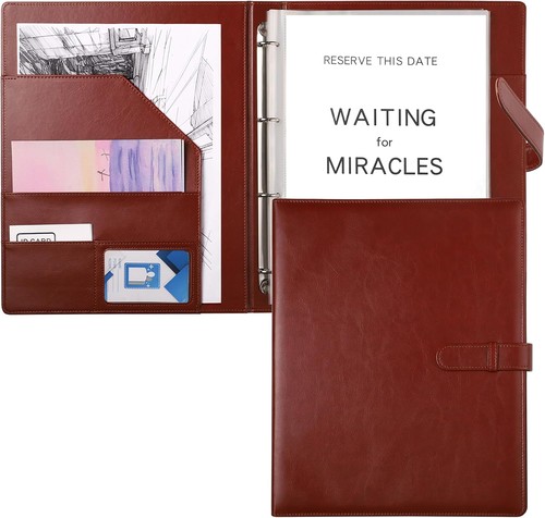 Leather portfolio folder - leather,
