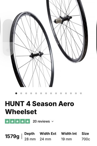 Hunt four season aero wheelset - hunt,