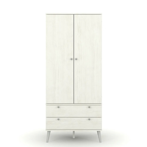 Whitewashed double wardrobe - double,