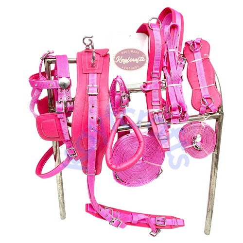 Pink nylon single horse - nylon,