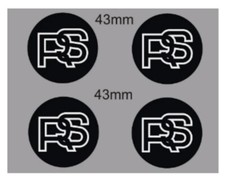 4 x FORD ESCORT Mk1 & Mk2 RS2000, Mexico, Wheel Centre Decals, Stickers RS