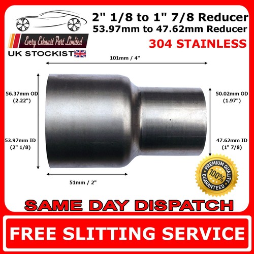 54mm 48mm stainless flared - to,