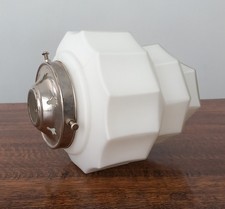 Opaline Milk Glass Skyscraper